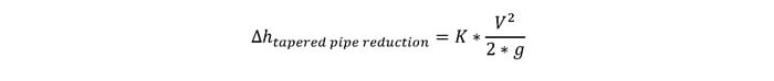 Final equation for pipe reductions and expansions